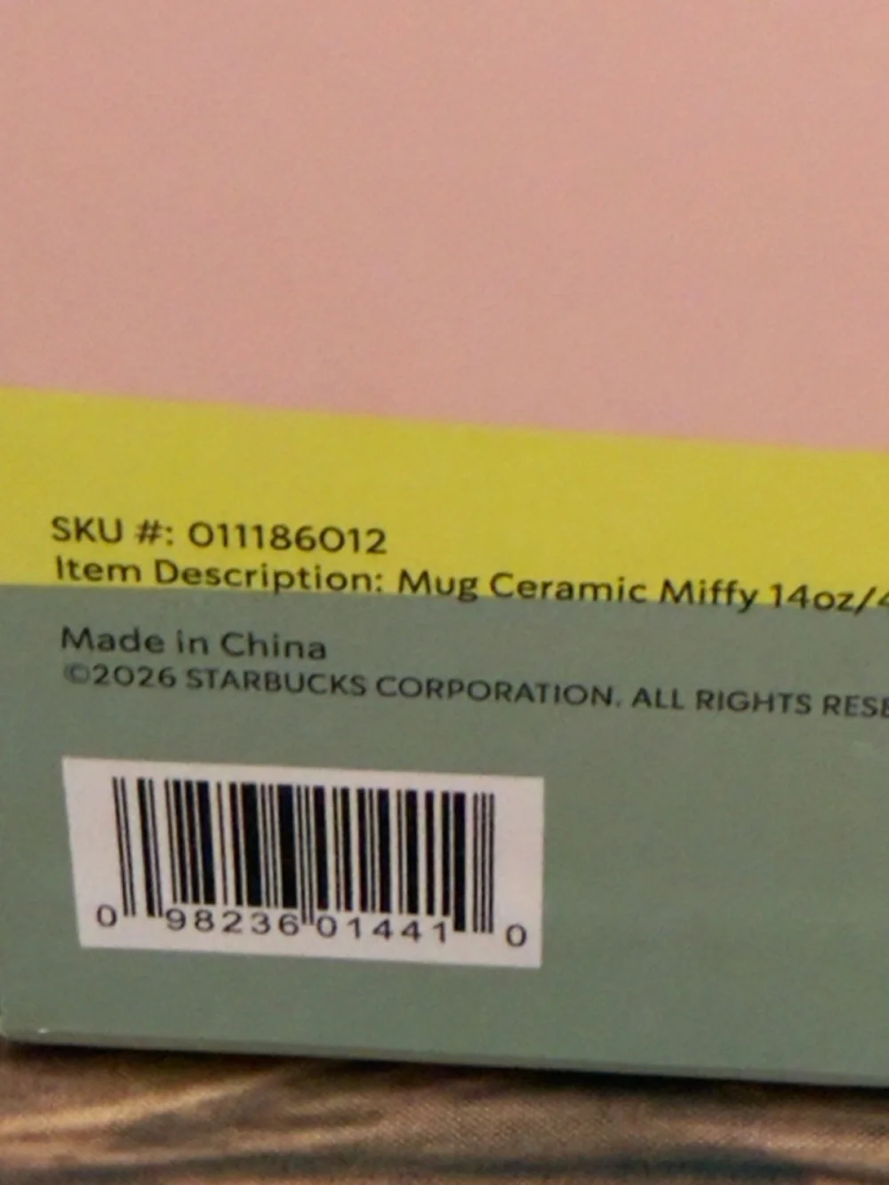 New Starbucks x Miffy 14oz Ceramic Coffee Tea Mug with Lid Limited Edition